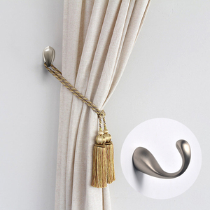 1 Pairs European Style Curtain <strong>Hooks</strong> <strong>Chrome</strong> Curtain Holdback <strong>Hooks</strong> Tiebacks Screw <strong>Hooks</strong> - Product Image 6
