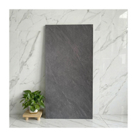Carreaux de sol en grès mat brun foncé 60x120cm, aspect marbre, résistants au gel, pour hôtels et restaurants