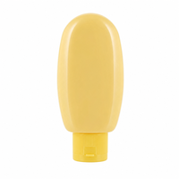 Flacon de désinfectant pour les mains en PET de 50 ml, forme d'œuf, flacon en plastique pour lotion et shampoing avec bouchon rabattable, emballage portable