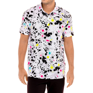 Golf de lujo personalizado para camiseta de polo Transpirable 88% Poliéster 12% Spandex Ajuste de gran tamaño con patrón de impresión y muestra de logotipo - Product Image 5