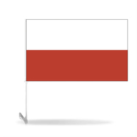 Drapeau de course personnalisé en gros d'usine 30*45CM polyester imprimé pour drapeau suisse pour la publicité de fenêtre de voiture événements sportifs