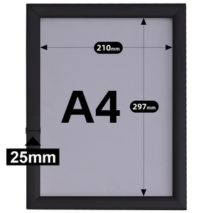 Cydisplay 25mm A4 nhôm Snap khung 8.5*11inch thay đổi nhanh chóng Áp phích khung 8.5x11 bấm vào khung cho quảng cáo - Product Image 2