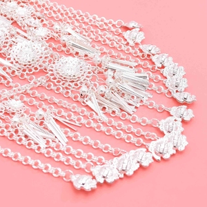 Collar étnico de borla larga de Color plateado para mujer, collar llamativo con babero para mujer, joyería de Festival - Product Image 4