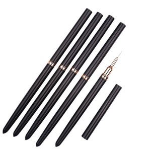 Stylo pinceau à ongles 5 pièces/ensemble, ensemble de pinceaux pour nail art, pinceaux à rayures allongés, dessin professionnel, stylo de peinture à ongles - Product Image 5