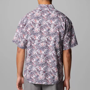 เสื้อเชิ้ตตกปลาแบบกระดุมติด ผ้าไนลอนผสมสแปนเด็กซ์ ระบายอากาศได้ดี ออกแบบโลโก้ผ้าไหมนม คำว่าปลา ตามสั่ง  ลายพราง  แบบเปล่า  สามารถเพิ่มข้อความได้ - Product Image 3