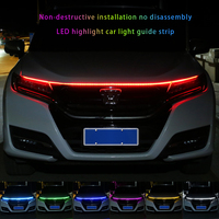 Nouvelle lampe d'ambiance universelle JYGD pour voiture, 1,8 m, feux de jour, bande LED flexible, capot de voiture, 12 V, rouge