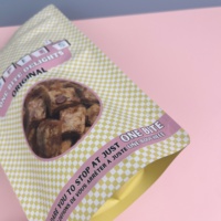 Bouchées de noix de coco végétaliennes, sachets de qualité alimentaire avec fermeture éclair, logo personnalisé, finition mate, impression numérique, toutes quantités, aliments pour animaux, chewing-gum