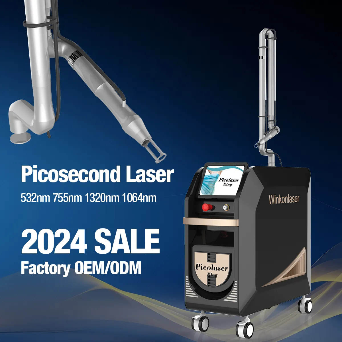 Pico Tattoo Laser Remover Picosegundo Q Switch Nd Yag Profissional Picosegundo Laser Tattoo Removal Machine Preço