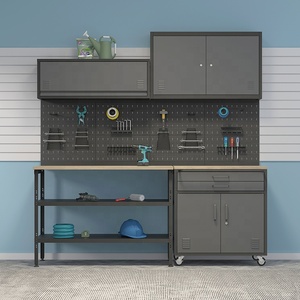 Banc <span class=keywords><strong>de</strong></span> travail <span class=keywords><strong>de</strong></span> garage robuste <span class=keywords><strong>pour</strong></span> réparation automobile avec <span class=keywords><strong>rangement</strong></span> métallique intégré, système <span class=keywords><strong>de</strong></span> <span class=keywords><strong>rangement</strong></span> d'outils <span class=keywords><strong>de</strong></span> garage et d'<span class=keywords><strong>atelier</strong></span> robuste - Product Image 2
