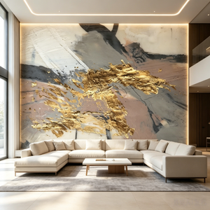 Tapiz de Pared con Diseño de Roca en Acuarela en Capas, Color Verde Azulado, Mural sin Costuras para Sala de Estar, Galería, Apartamento, Decoración de Toda la Casa - Product Image 2