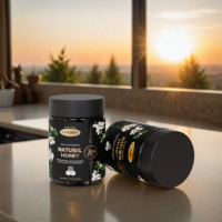 Luxuriöse 250g 500g Schwarze Honiggläser aus Glas mit Individuell Bedruckten Etiketten und Schraubdeckeln – Manuka-Honig Geschenkverpackung Glasflaschen