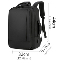 Customized Fashion Laptop Backpack Anti-theft College Students Waterproof Nylon Business Outdoor Black Computer Usb for Men
