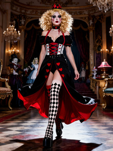 Costume <span class=keywords><strong>de</strong></span> princesse à cœur rouge pour Halloween, robe <span class=keywords><strong>de</strong></span> <span class=keywords><strong>reine</strong></span> <span class=keywords><strong>Alice</strong></span>, robe <span class=keywords><strong>de</strong></span> <span class=keywords><strong>reine</strong></span> <span class=keywords><strong>de</strong></span> cœur du <span class=keywords><strong>pays</strong></span> <span class=keywords><strong>des</strong></span> <span class=keywords><strong>merveilles</strong></span>, tenue <span class=keywords><strong>de</strong></span> scène pour fête - Product Image 5