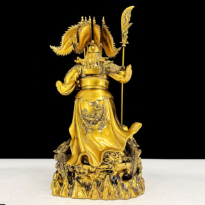 Estatuilla de Guan Gong que atrae la fortuna, Dios Marcial con cuchillo de resina Guan Er Ye para el culto en el hogar, oficina, empresa, apertura de tienda - Product Image 4