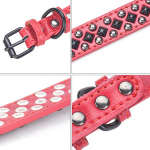 थोक समायोज्य पु चमड़े के कुत्ते के कॉलों में छोटे मध्यम बड़े पालतू गड्ढे बैल बुलडॉग - Product Image 2