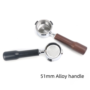 <span class=keywords><strong>Mango</strong></span> de Repuesto para <span class=keywords><strong>Cafetera</strong></span> <span class=keywords><strong>Delonghi</strong></span>, Aleación de 51 mm, Sin Fondo, Modificado, de Tres Orejas, de Dos Orejas, de Acero Inoxidable, Ergonómico - Product Image 2