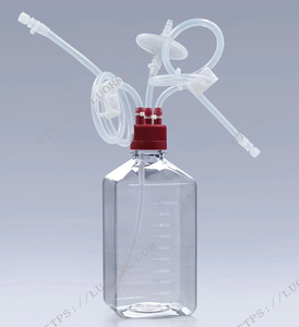 Frasco Erlenmeyer de policarbonato de laboratorio cónico 250ml 500ML 1l con 2 puertos Tubo de tapa de transferencia de 2 vías Frasco Erlenmeyer - Product Image 3