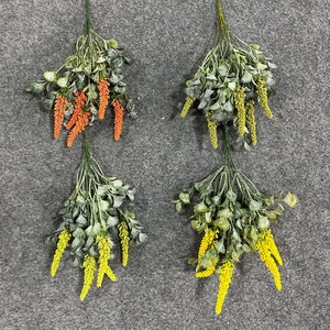 Flores Artificiales de Lavanda de Cinco Puntas, Ramas de Plástico de 30cm y 100cm, Decoraciones para Bodas - Product Image 2