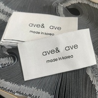 Étiquettes tissées personnalisées pour vêtements : étiquettes de soin, de taille et de taille-culotte pour col, en damassé haute densité, pour vêtements et casquettes