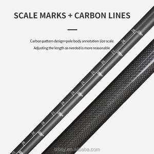 KOETSU Kh Style Full Carbon Fiber <strong>Paddle</strong> - Vibrant Black with Blue and Red Accents, Adjustable Length - Product Image 4