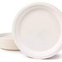 Platos Desechables de Bambú Biodegradables y Ecológicos para Bodas, Personalizables con Estampado, para Bebidas, Blancos, de 7''-10'', Venta al Por Mayor - Product Image 2