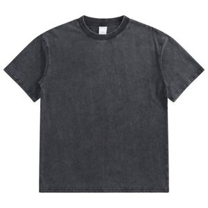 Nueva Llegada, Camiseta Lisa de Algodón 100% de 280 g/m², Impresión Personalizada al por Mayor, Lavado Ácido Vintage, Talla Grande, Ecológica - Product Image 2