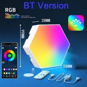 ชุดไฟตกแต่งหกเหลี่ยม 6 ชิ้น ควบคุมผ่านบลูทูธ สำหรับเล่นเกมส์ ประกอบเองได้ - Product Image 2
