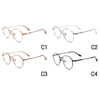 Gafas Populares para Hombre, Montura de Aleación de Titanio Metálica, Anti Luz Azul, para Uso Diario