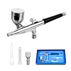 HD-132 Airbrush <b>Kit</b> 0.3 0.5mm Dual Action Gravity Feed Artwork <b>Model</b> Making Portable Adjustable Speed Settings - Product Image 5