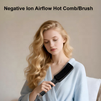 Brosse sèche-cheveux et lisseur électrique portable tout-en-un à flux d'air PTC/NTC, contrôlée par application, pour hôtel – Vente chaude