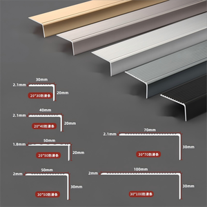 Garniture de bord de marche antidérapante en alliage d'aluminium à angle droit pour coins d'escalier en métal - Product Image 4
