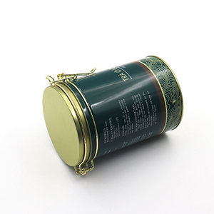 Contenedor de almacenamiento de té y café hermético redondo personalizado de alta calidad, lata de Metal para té - Product Image 4