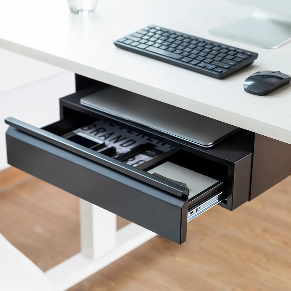 Cajón delgado de escritorio para ahorro de espacio de DA02-2, organizador de almacenamiento, accesorios de Metal para mesa y cajón