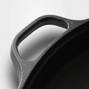 Poêle à frire en fonte pré-culottée robuste à double poignée <span class=keywords><strong>pour</strong></span> toutes les cuisinières et fours - Product Image 2