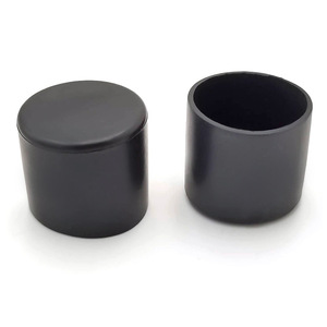 Couvre-pieds ronds en plastique, protection des pieds, coussinets noirs anti-bruit pour chaises et tables - Product Image 1