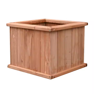 Vente flash - Jardinières carrées en bois de style classique, revêtement poudré, boîte <span class=keywords><strong>à</strong></span> fleurs en bois massif, taille personnalisée, multicolores - Product Image 4