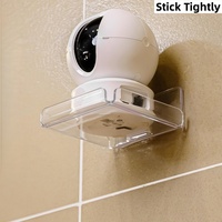 Étagère murale multifonctionnelle en acrylique sans perçage pour caméras de sécurité, routeurs et rangement de salle de bain