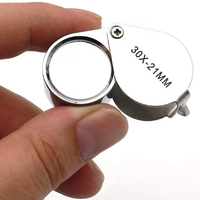 10X 20X 30X Folding Jewelry Magnifiers High Quality Small Magnifying Glass Pocket Jewelry Loupe for Gift and Promotion