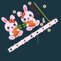 Mid Autumn Festival Laternen Kinder Handmade Cartoon Animal Pvc Leuchten Kaninchen Laterne