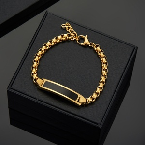 Wholesale Manufacturer New Design Men's Hypoallergenic Stainless Steel Chain <b>Bracelet</b> <b>Gold</b> Plated <b>and</b> Trendy for Gift Occasions - Product Image 5