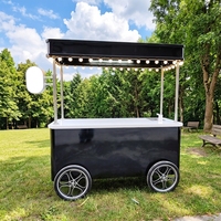 Chariot de restauration rapide mobile ETODEVICE, chariot à café en métal pour l'extérieur, à vendre