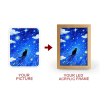 Anime özelleştirilmiş ışıklı ekran toptan LED akrilik resim çerçevesi LED akrilik fotoğraf çerçevesi