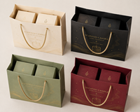 Sacs de shopping en carton personnalisés de luxe, durables, avec pelliculage, pour l'emballage de bougies en détail