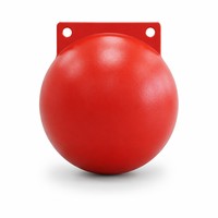 Boya de Anclaje de Doble Fijación PE Roja de 400 mm, Esférica Industrial Anticorrosión, Protección Flotante para Tuberías Submarinas