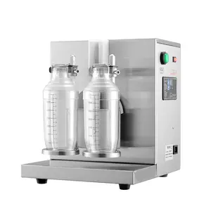 Boba automatique électrique 500ml 700ml cocktail 2 têtes lait thé shaker en plastique 2 tasses en plastique bar machine fest