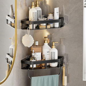 Étagère murale en acier pour <span class=keywords><strong>salle</strong></span> <span class=keywords><strong>de</strong></span> <span class=keywords><strong>bain</strong></span>, panier <span class=keywords><strong>de</strong></span> <span class=keywords><strong>douche</strong></span>, rangement, vente en gros pour usage domestique, hôtelier et quotidien - Product Image 4