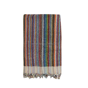 Ensemble de serviettes en coton turc Handloomed Mticolor modèle de pompon de luxe Hammam tailles de bain et de main technique tissée pour une utilisation en avion - Product Image 3