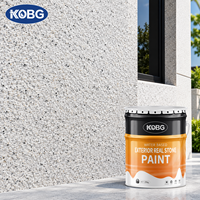Peinture à texture pierre naturelle avec sable de quartz, résistante aux alcalis, finition extérieure pour murs en ciment, villas, maisons individuelles