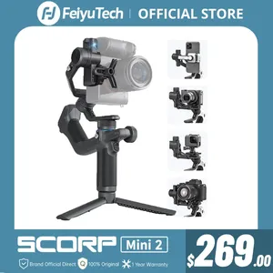 Jhd feiyutech scorp Mini2 All-in-one 3แกนโครงกันสั่นสำหรับ Sony GoPro <span class=keywords><strong>12</strong></span> <span class=keywords><strong>iPhone</strong></span> 15 Pro Samsung S24 Ai Tracker - Product Image 2