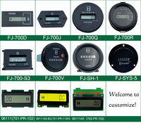 Compteur d'heures numérique LCD à quartz Farjia FJ-700-S3 Mini 12V-24V-220V AC pour générateur industriel et moteur 0-99999.9H